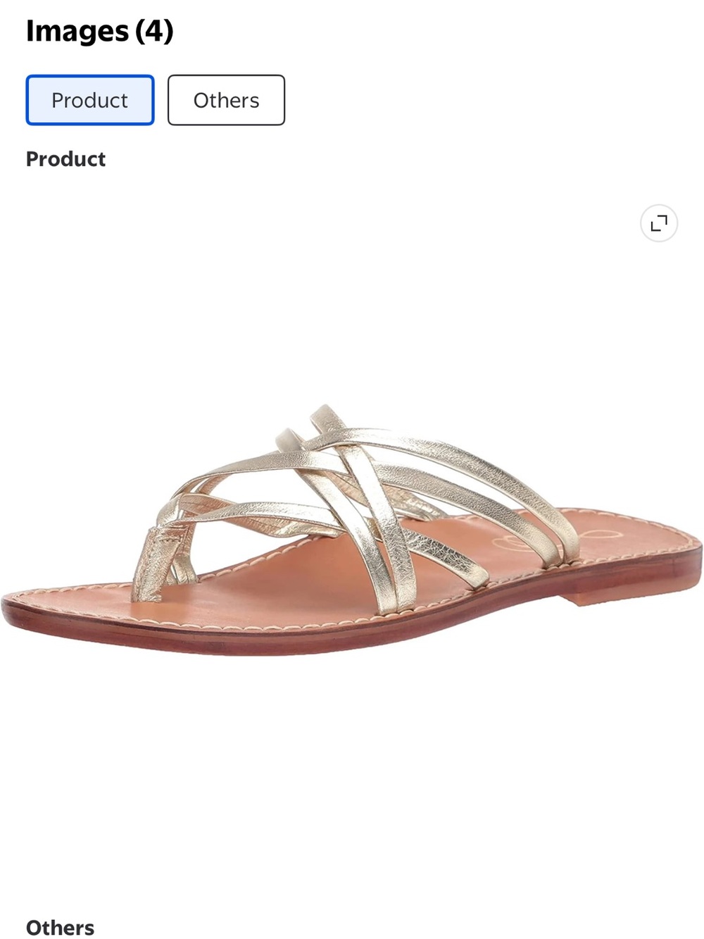 Sam Edelman Marina Gold Strappy Toe-Loop Sandal